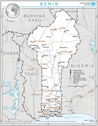carte Bénin ville route