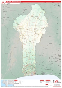 grande carte Bénin route