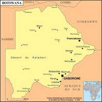 carte simple Botswana