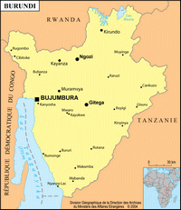 carte simple Burundi