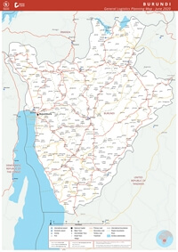 grande carte Burundi route