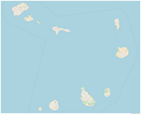 Grande carte Cap Vert île ville route