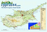 carte Chypre routes plage port aéroport