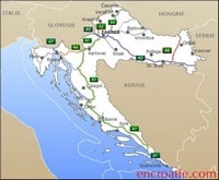 carte Croatie autoroutes