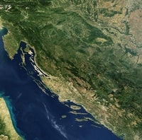 carte Croatie photo satellite