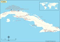 carte Cuba 20 lieux touristiques importants