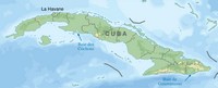 carte Cuba baie des cochons et la baie de Guantánamo