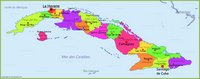 carte Cuba nom des provinces et des villes