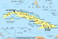 carte Cuba villes capitale îles archipels