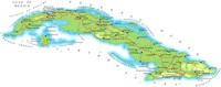 carte Cuba villes routes aéroports chemins de fer