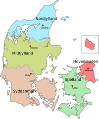 carte Danemark régions