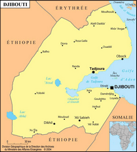 carte Djibouti simple