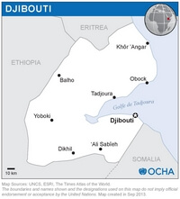 carte simple Djibouti ville