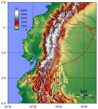 carte relief altitude Equateur