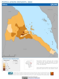 carte Erythrée densité population