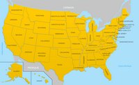 carte États-Unis états
