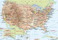 carte États-Unis routière aéroports ports