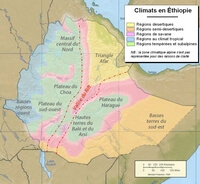 carte Ethiopie climat