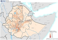 carte Ethiopie densité de population