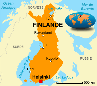carte de la finlande - Image