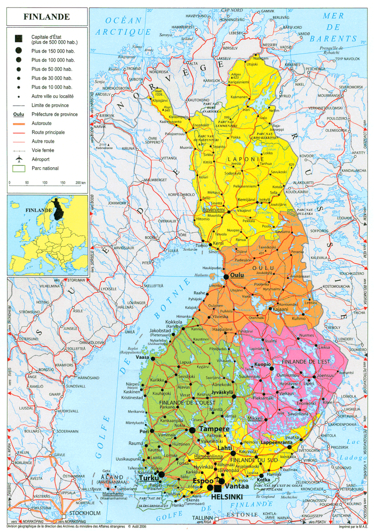 carte finlande - Image