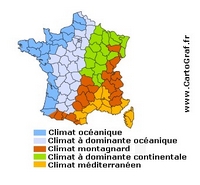carte climat par département