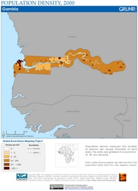 carte population Gambie