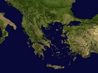 Carte Grèce photo satellite