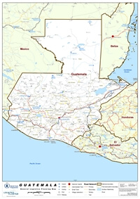 grande carte Guatemala villes villages routes