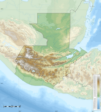 carte relief altitude Guatemala