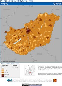 carte Hongrie densité population