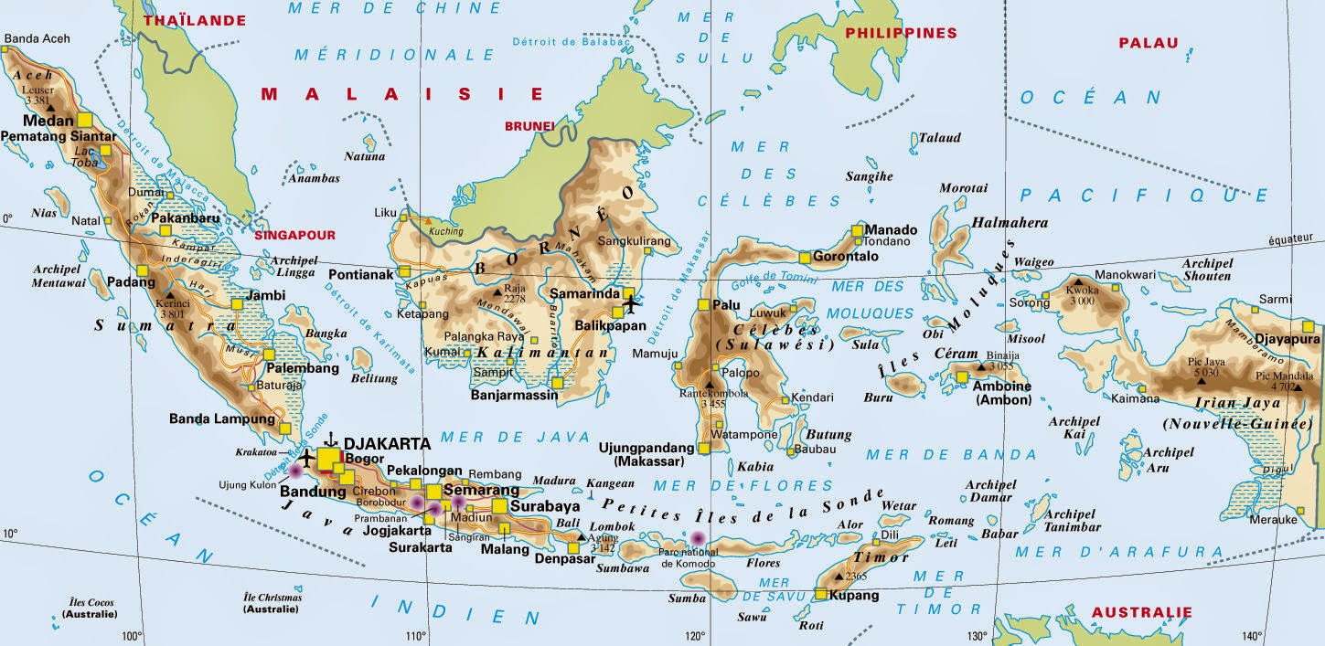 Image result for carte indonésie
