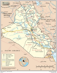 Carte Irak capitale ville village route