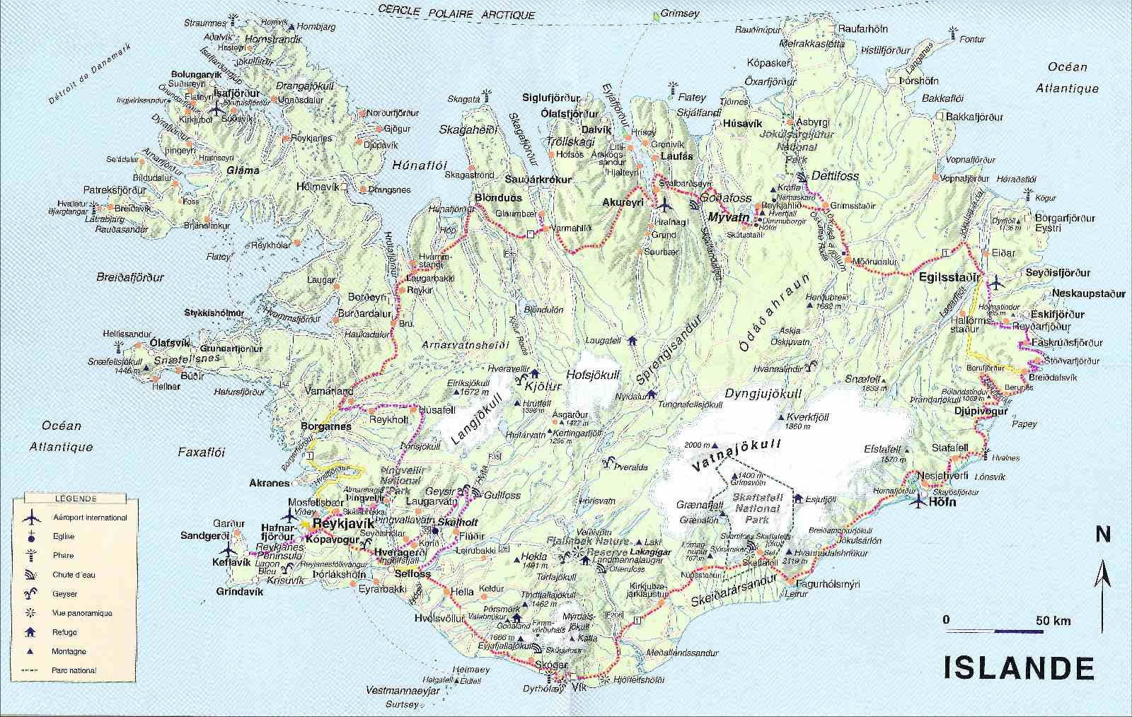 carte islande - Image