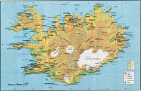 Carte Islande villes villages routes