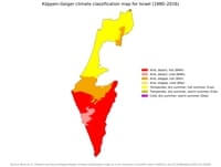 carte Israël climat