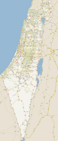 Carte routière Israël route