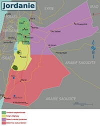 carte Jordanie régions