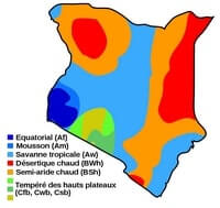 carte Kenya climat