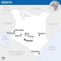 carte Kenya simple
