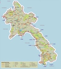 carte Laos villes