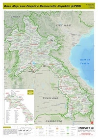 grande carte Laos détaillée villes villages type route
