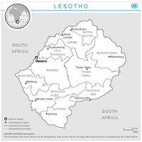 carte Lesotho simple