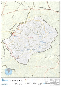 carte routière Lesotho route