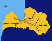 carte Lettonie trains et le réseau ferré