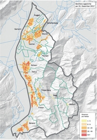 carte population Liechtenstein