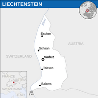 carte Liechtenstein simple capitale