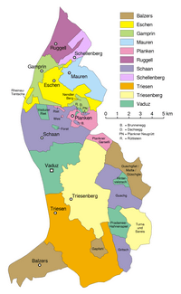 carte Liechtenstein administrative