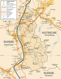 carte routière Liechtenstein route