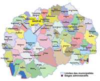 carte administrative Macédoine